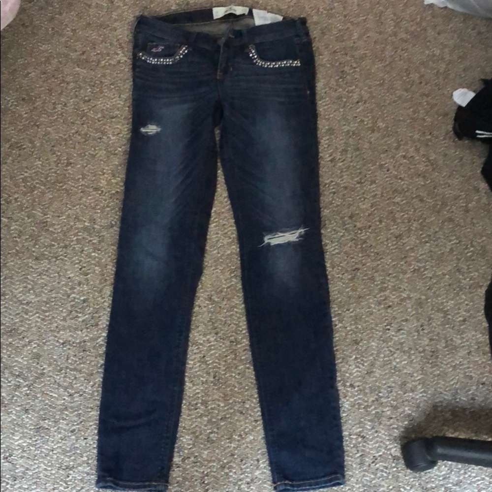 Hollister sparkle skinny jeans
